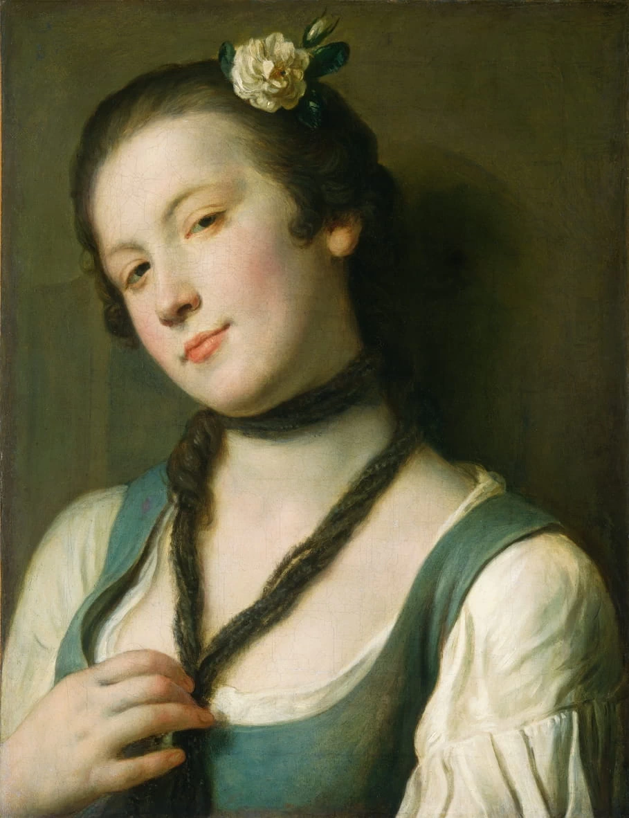 Ritratto di ragazza con fiori tra i capelli - Samuel H. Kress Collection, National Gallery of Art